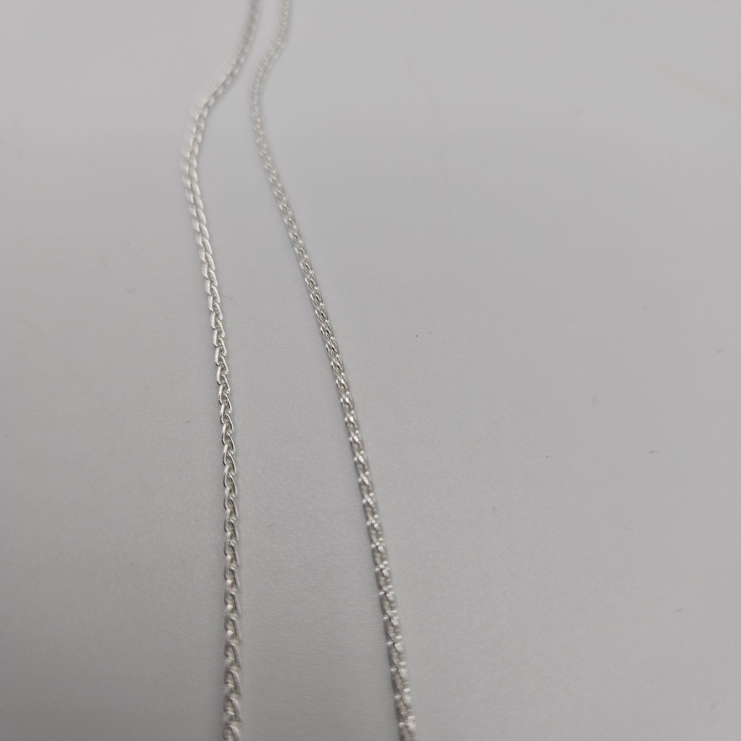 16 Inch Long Sterling Small Braided Chain.
