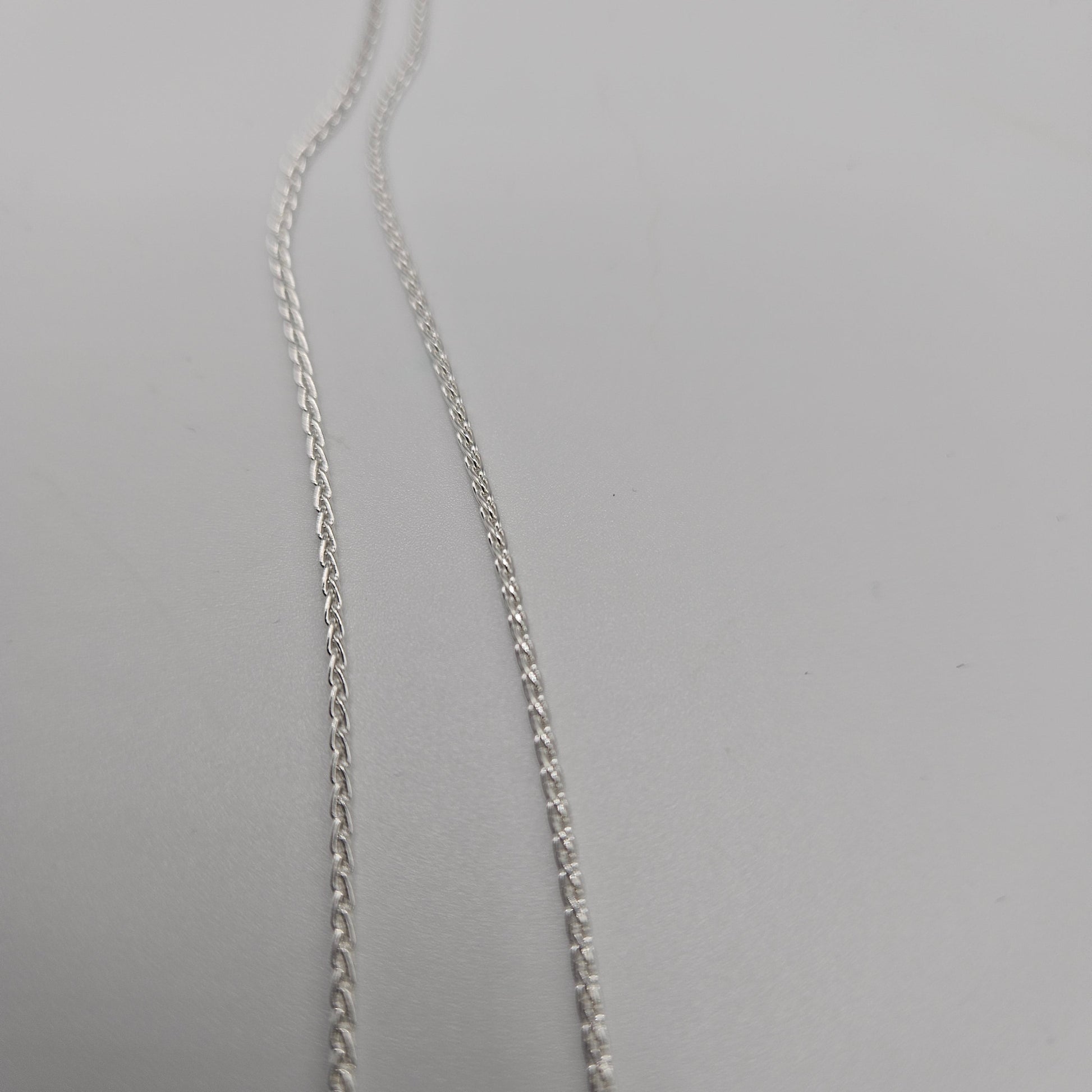 16 Inch Long Sterling Small Braided Chain.