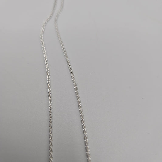 16 Inch Long Sterling Small Braided Chain.