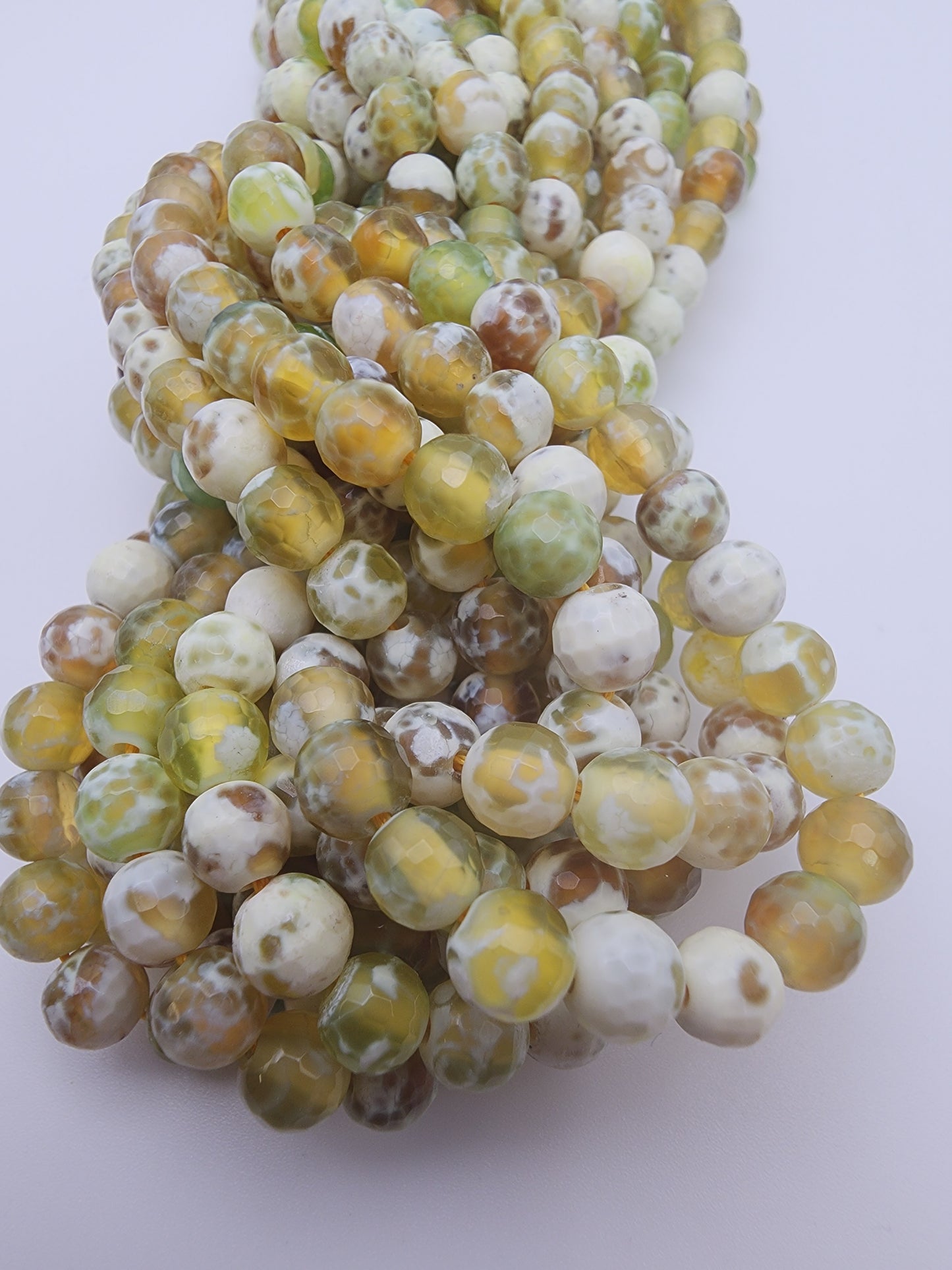 6mm Crack Agate Faceted