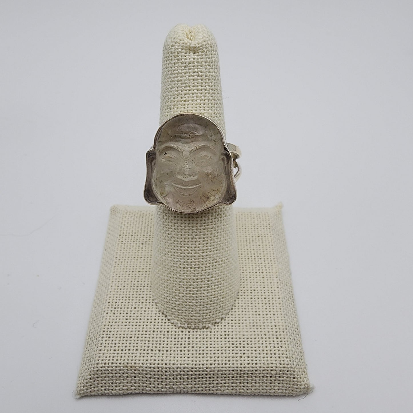 SS Quartz Budah Ring