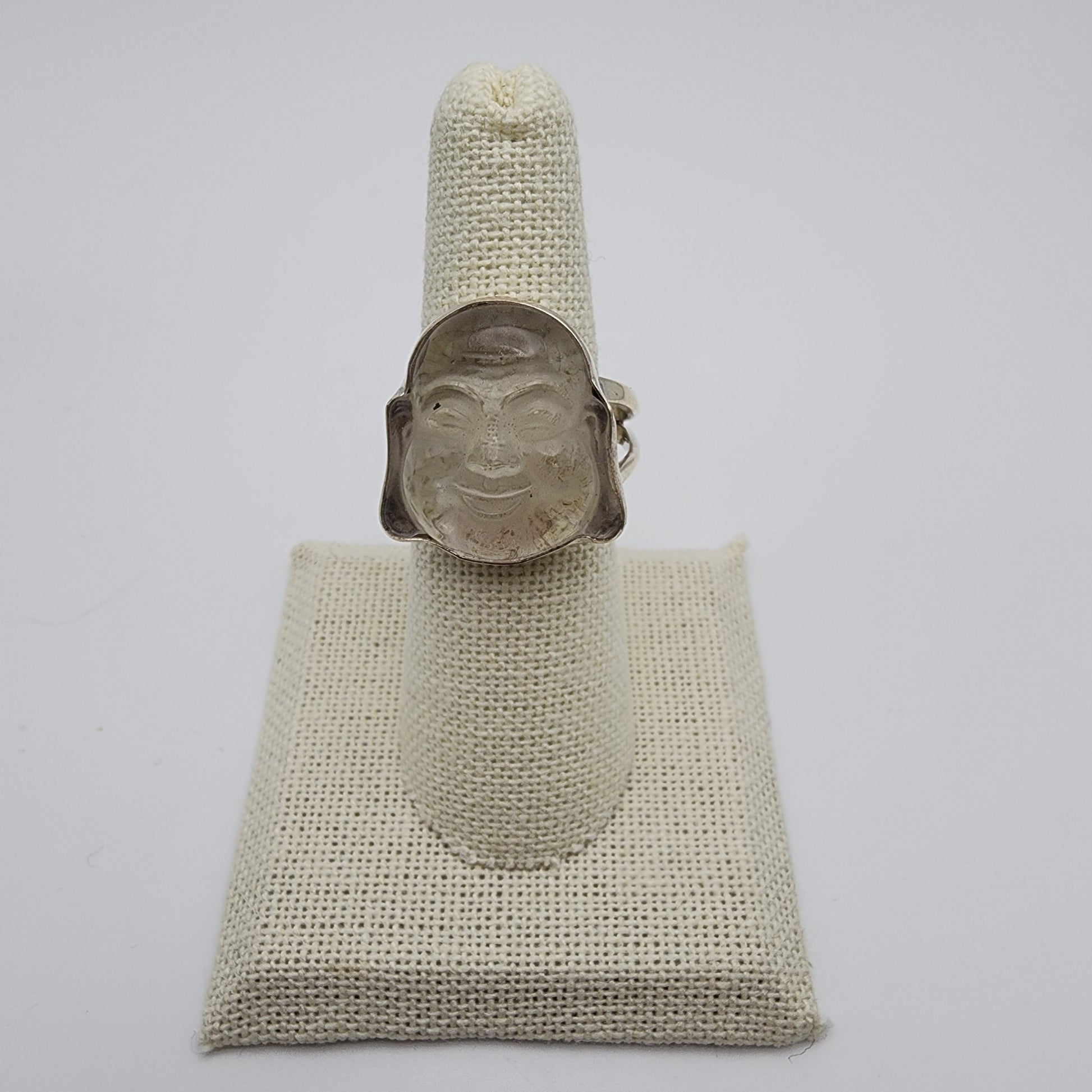 SS Quartz Budah Ring