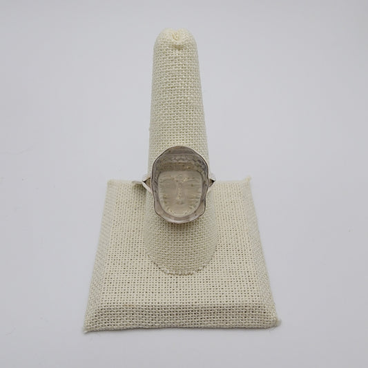 SS Quartz Diety Ring