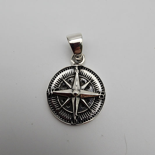 SS Compass Pendant