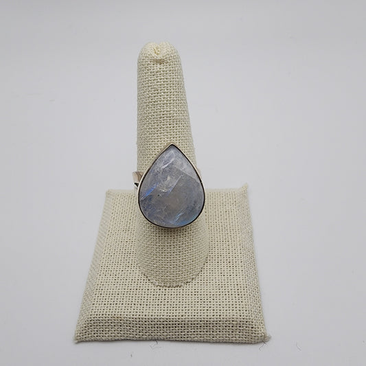 SS Moonstone Teardrop Ring