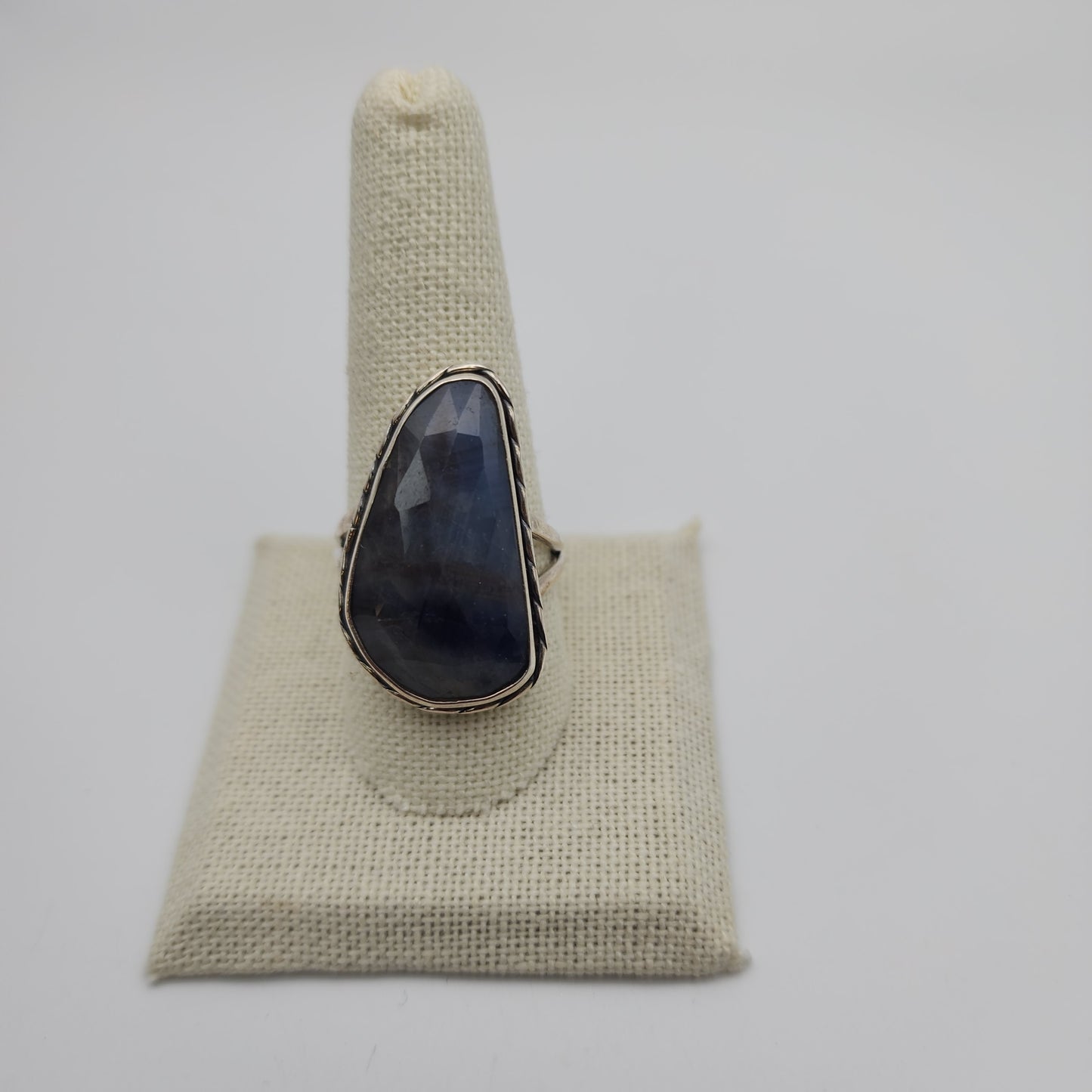 SS Blue Gemstone Ring