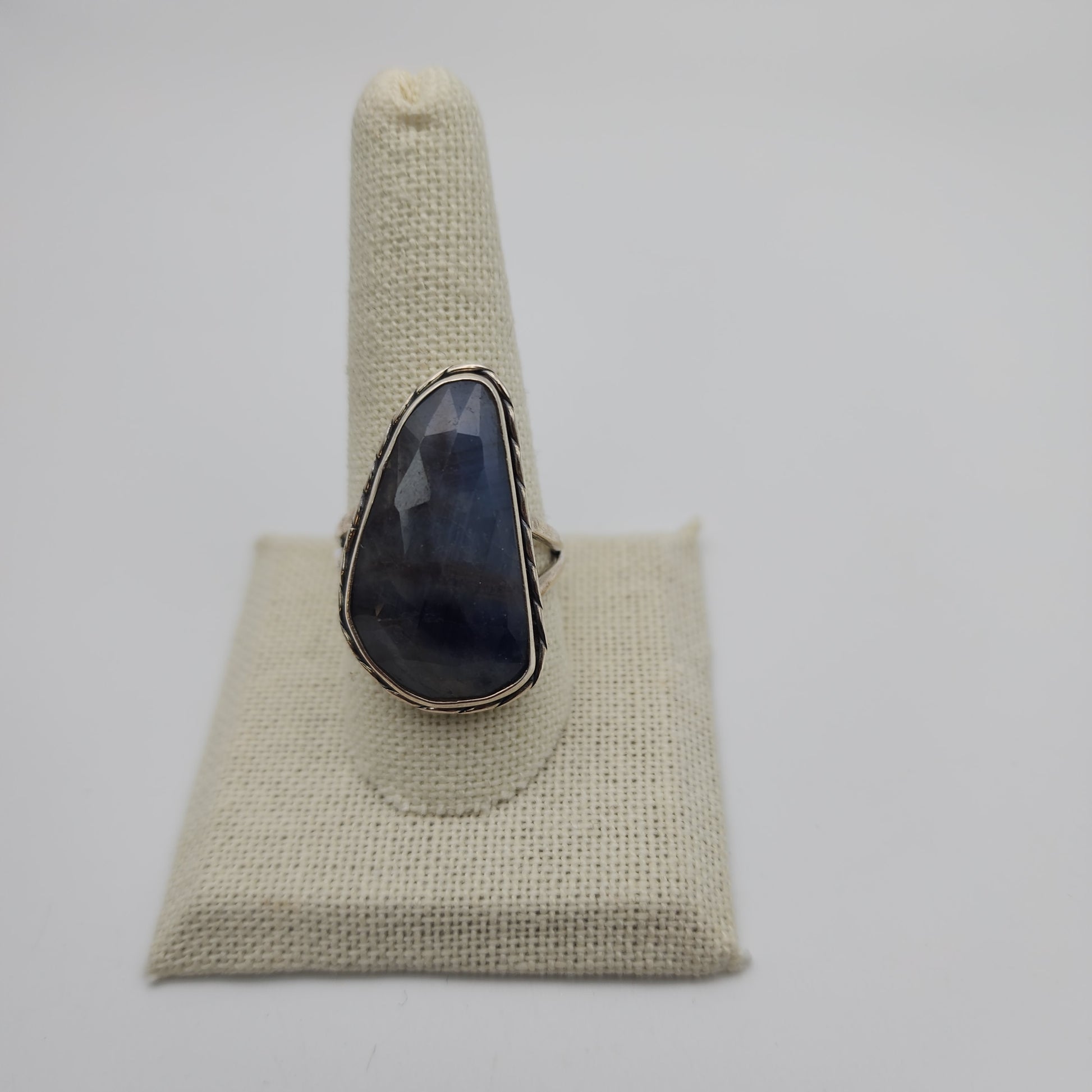 SS Blue Gemstone Ring