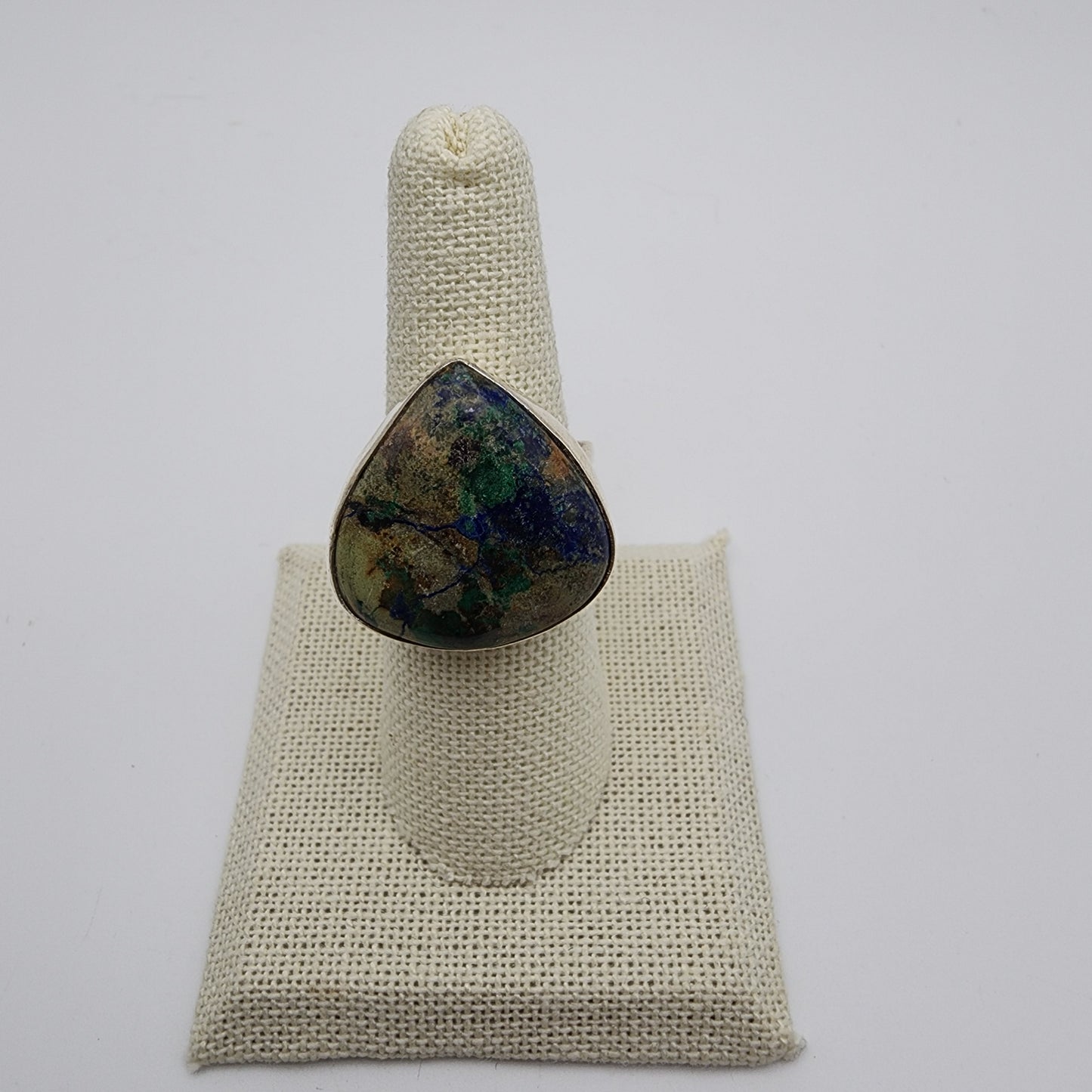 SS Azurite Malachite Ring