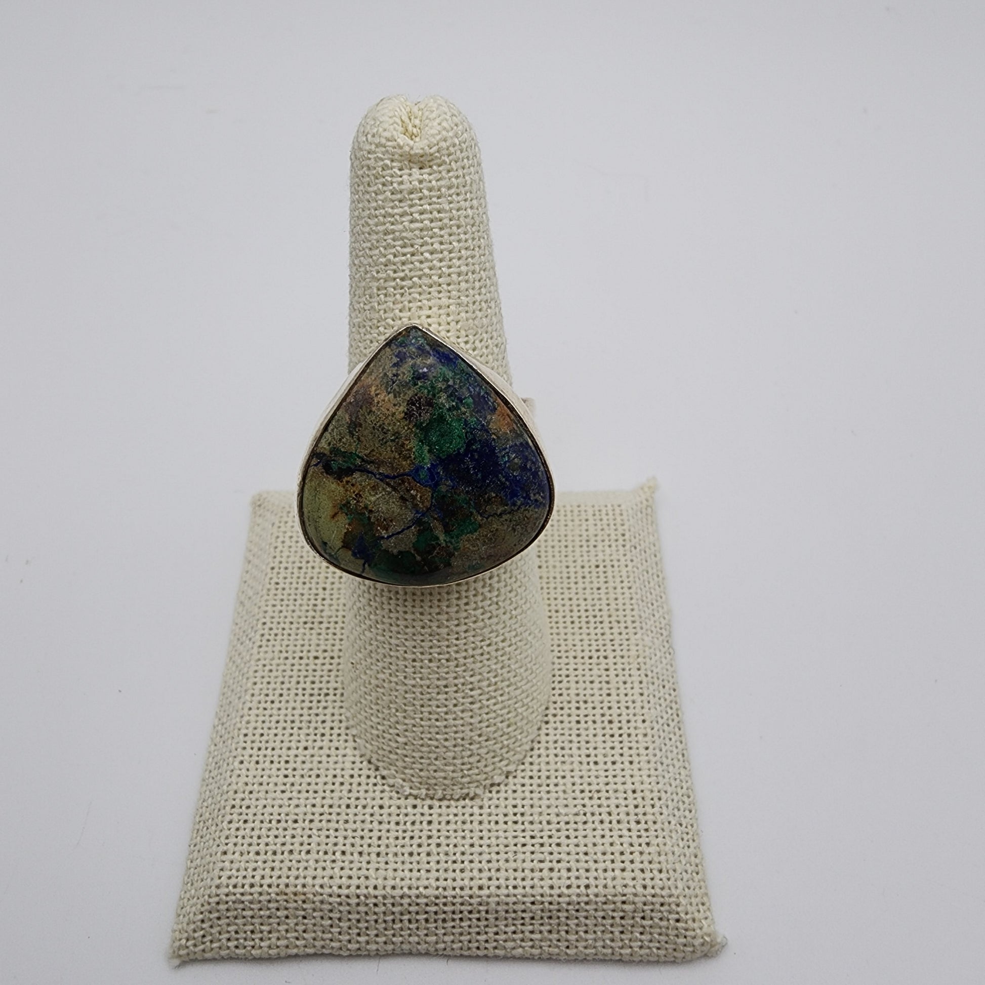 SS Azurite Malachite Ring