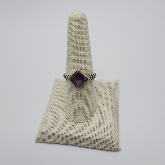 SS Large Amethyst Ring