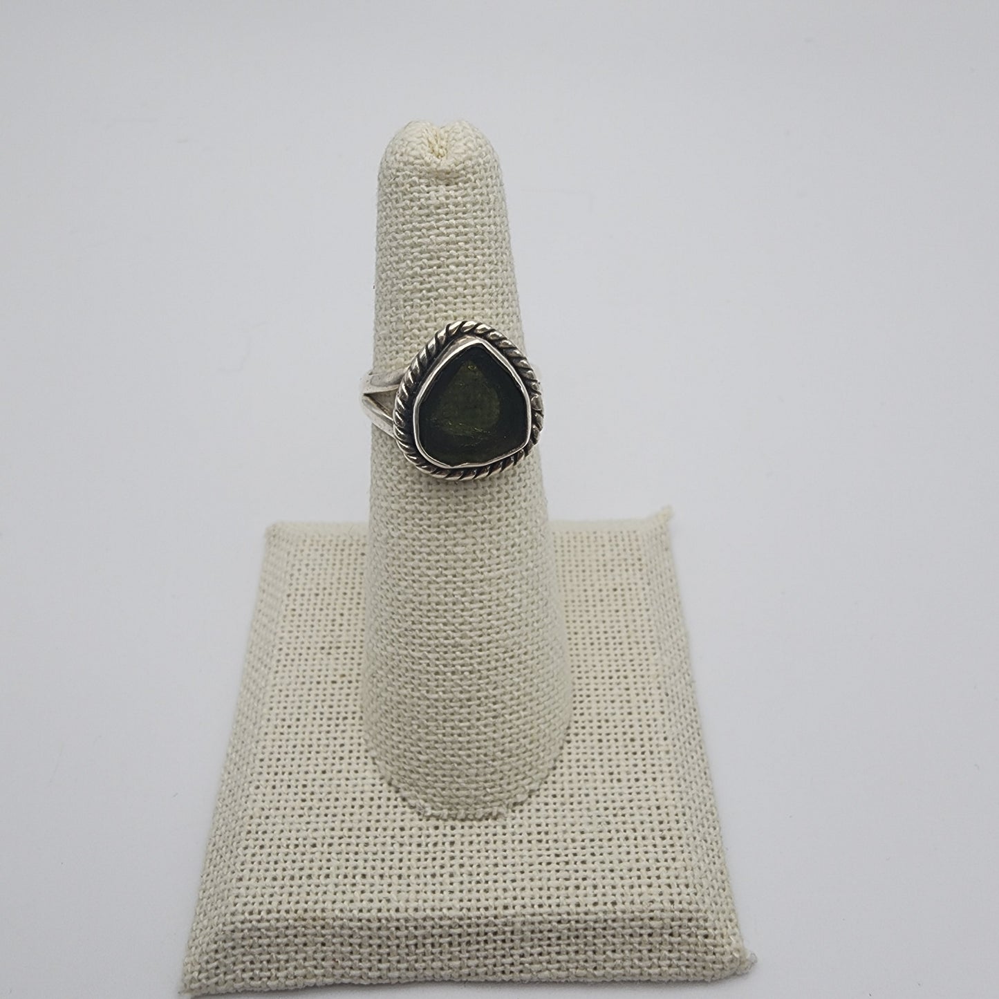 SS Green Tourmaline Ring