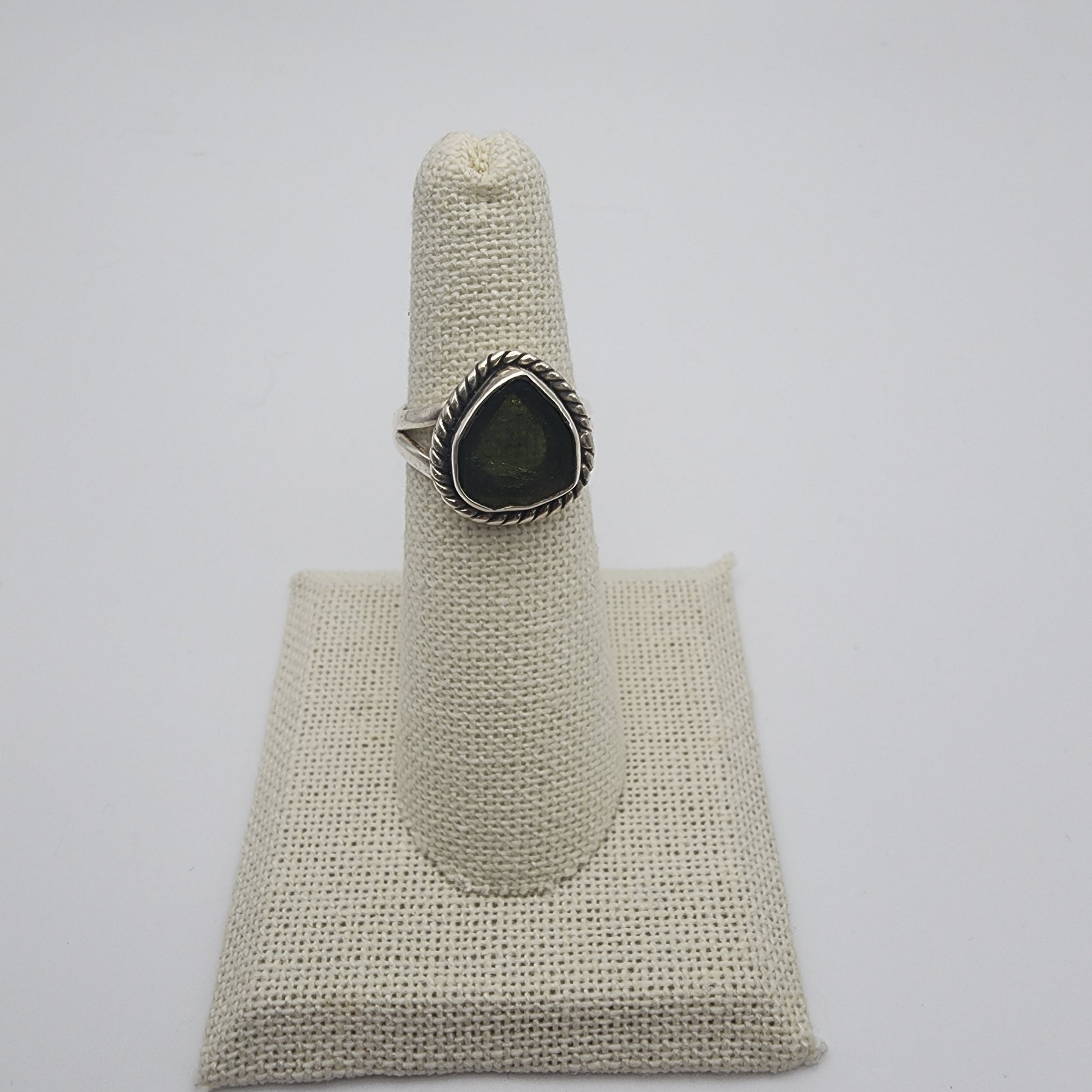 SS Green Tourmaline Ring