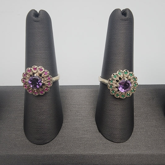 SS Colorful Peacock Ring