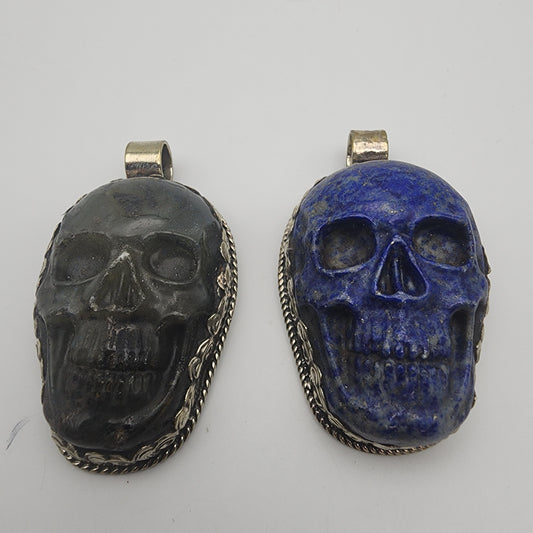 SS Skull Carved Gemstone Large