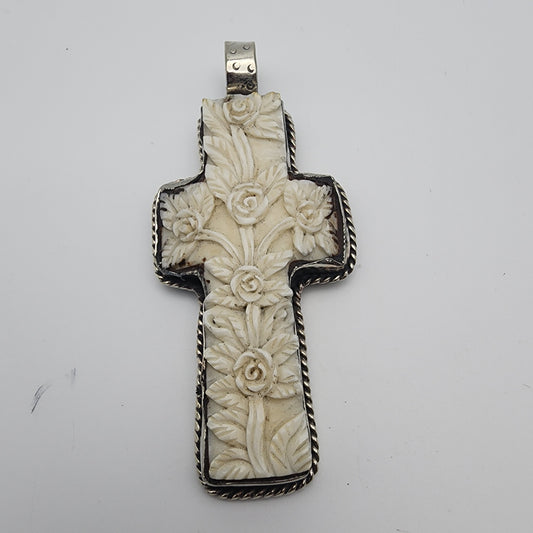 SS Bone Cross Pendant