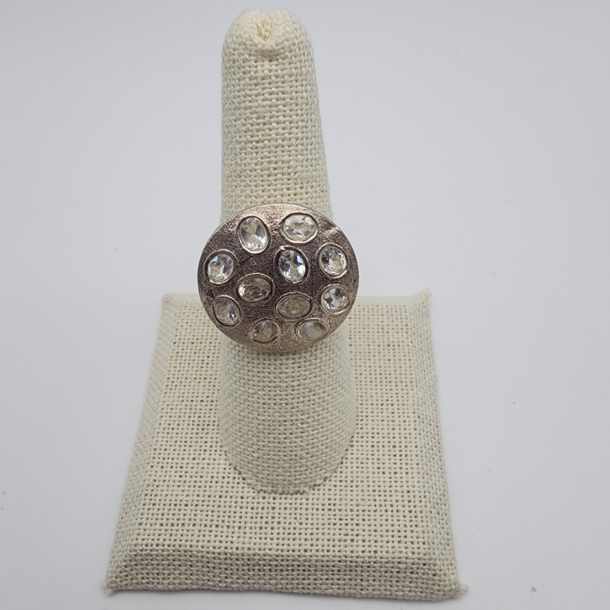 SS Diamond Circle Ring