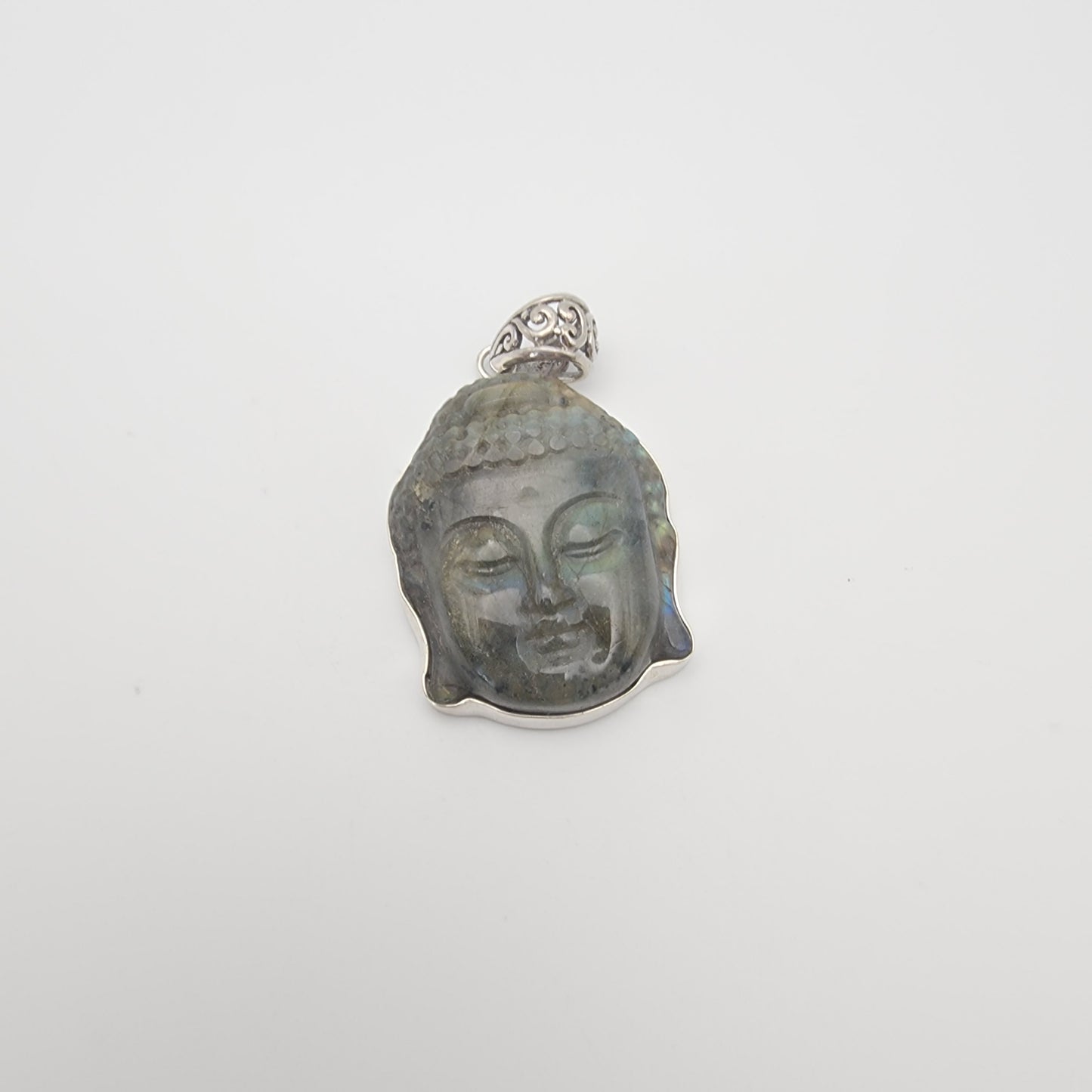 SS Carved Labradorite Deity Pendant