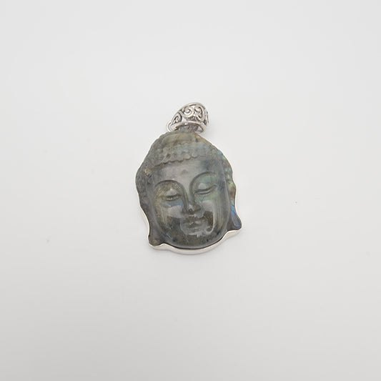 SS Carved Labradorite Deity Pendant