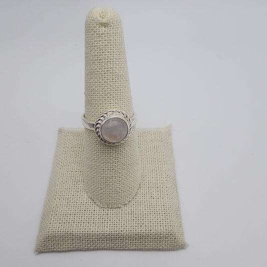 SS Smooth Moonstone Ring