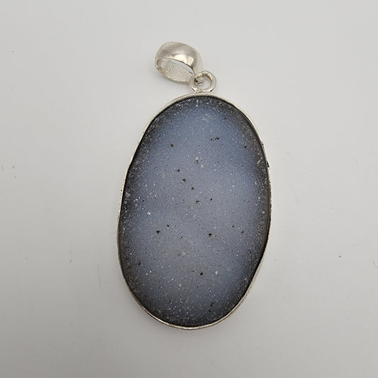SS Large Druzy Pendant