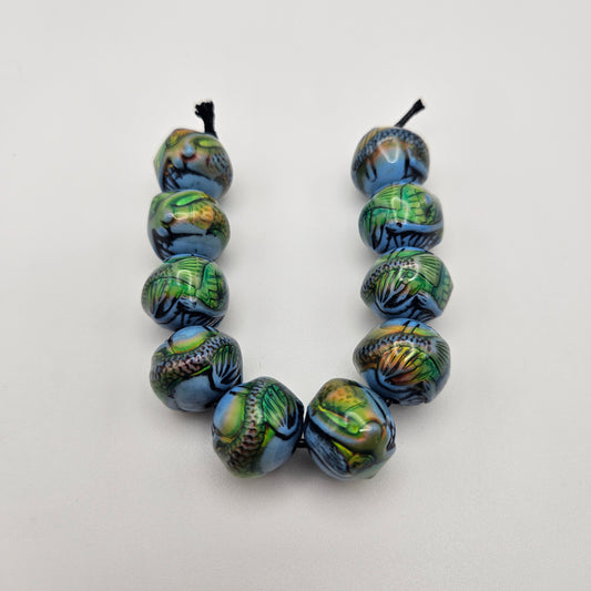 16mm Mood Mermaid Beads SINGLE Bead