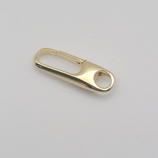 16mm Vermeil Paper Clip Clasp with Ring.