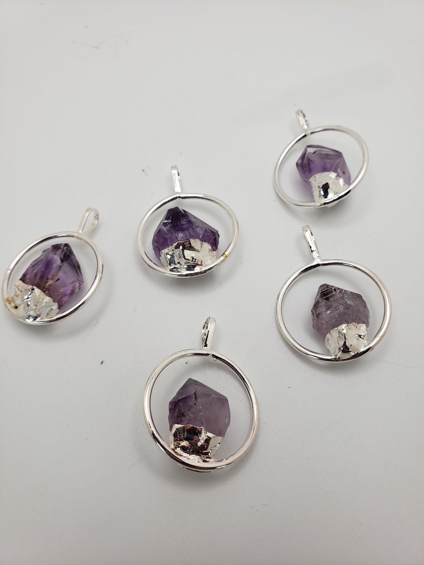 Amethyst Pendant Silver Plated