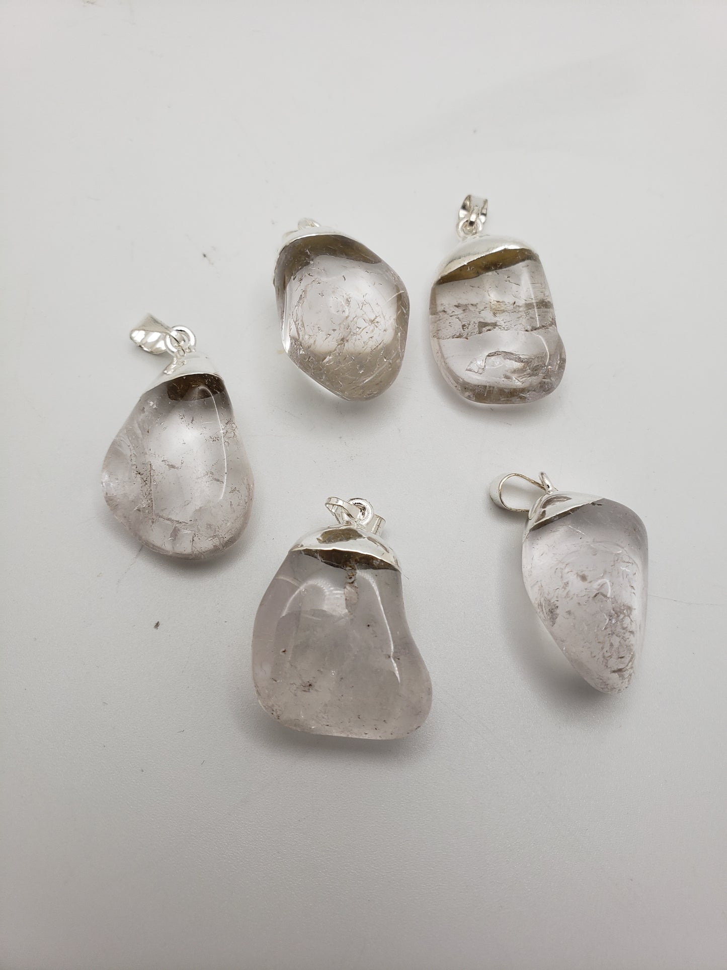 Clear Tumbled Quartz Pendant