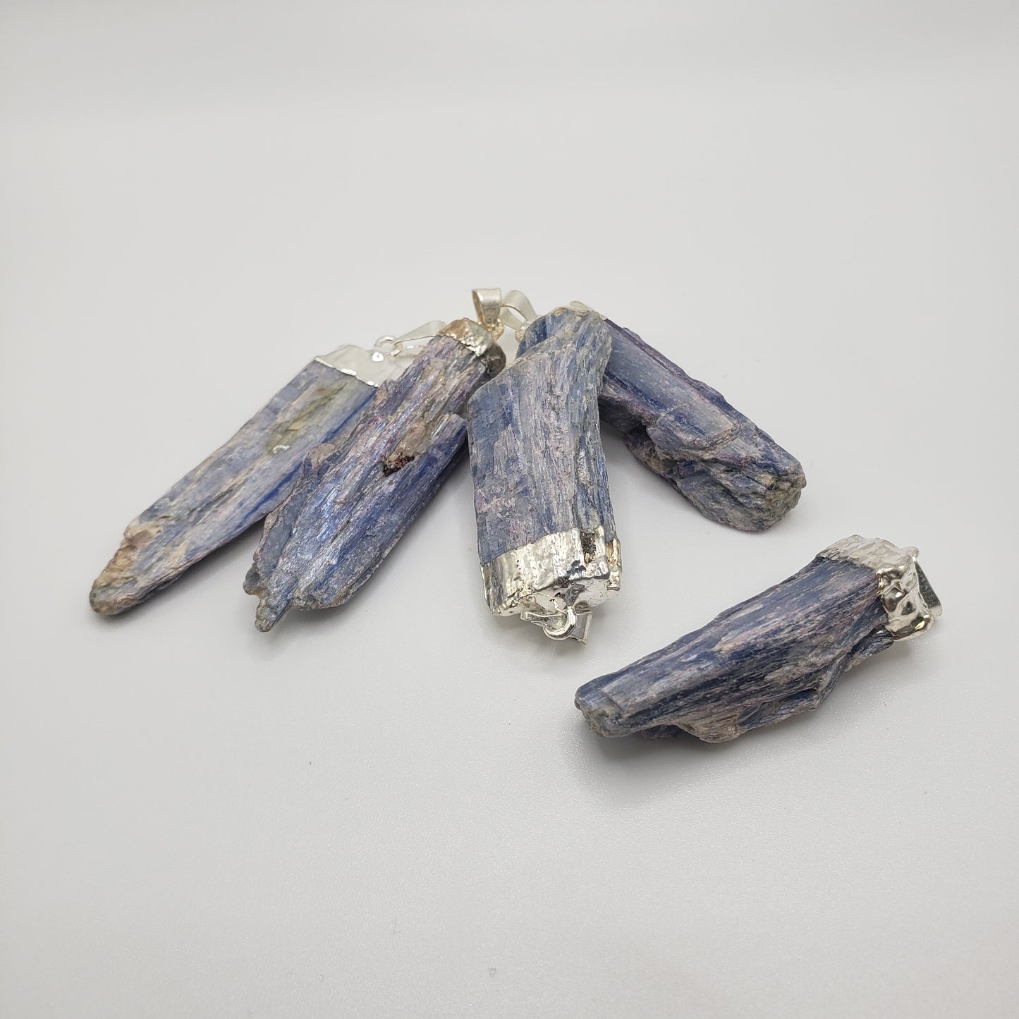 Blue Kyanite Silver Plated Pendant