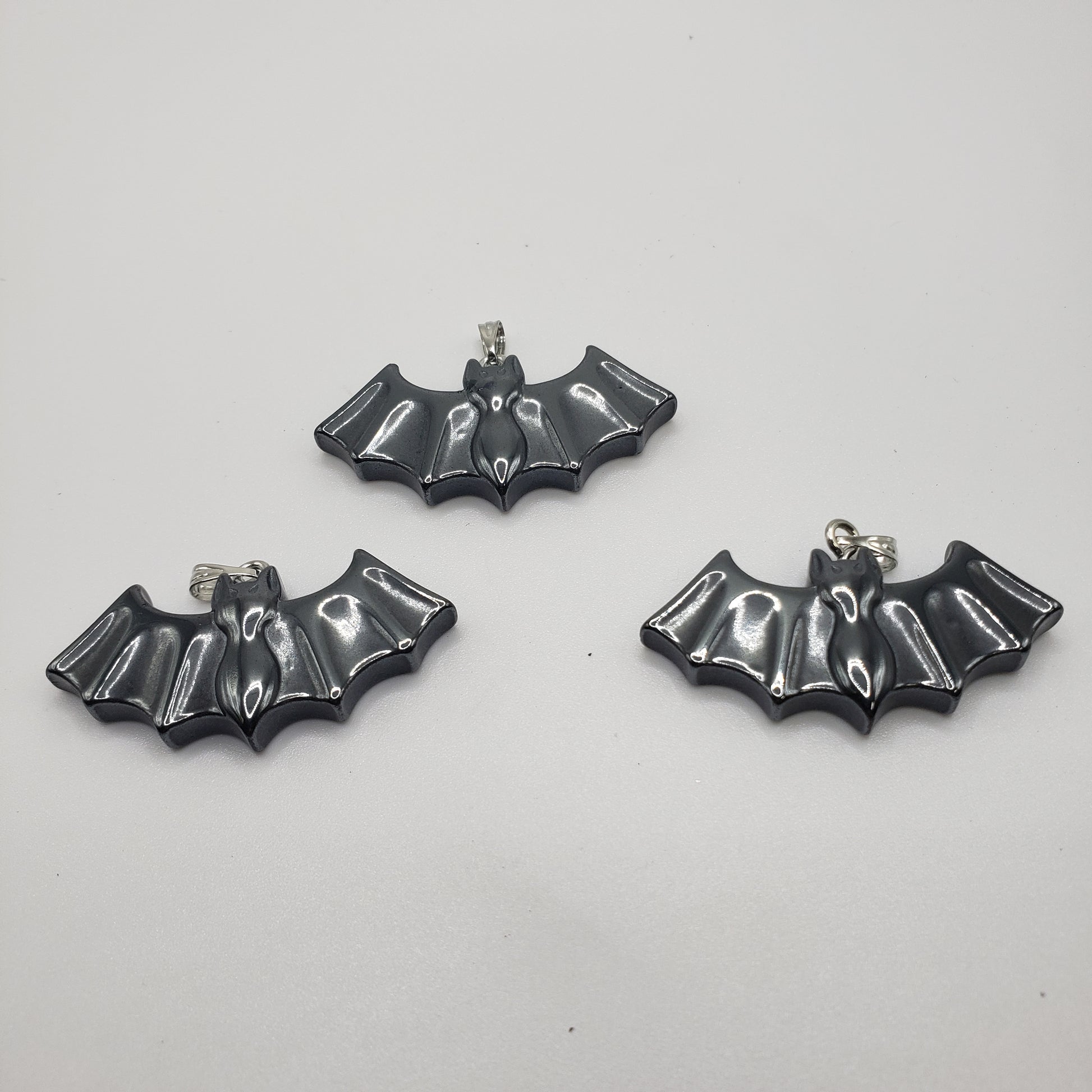 Hematite Bat Pendant