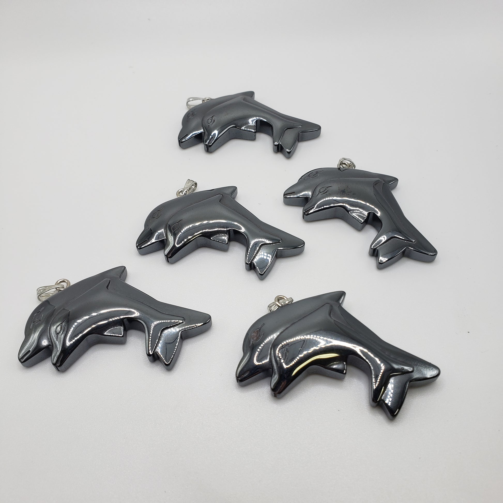 Dolphin Hematite Pendant