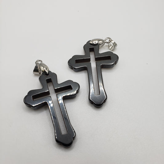 Hematite Cross Pendant