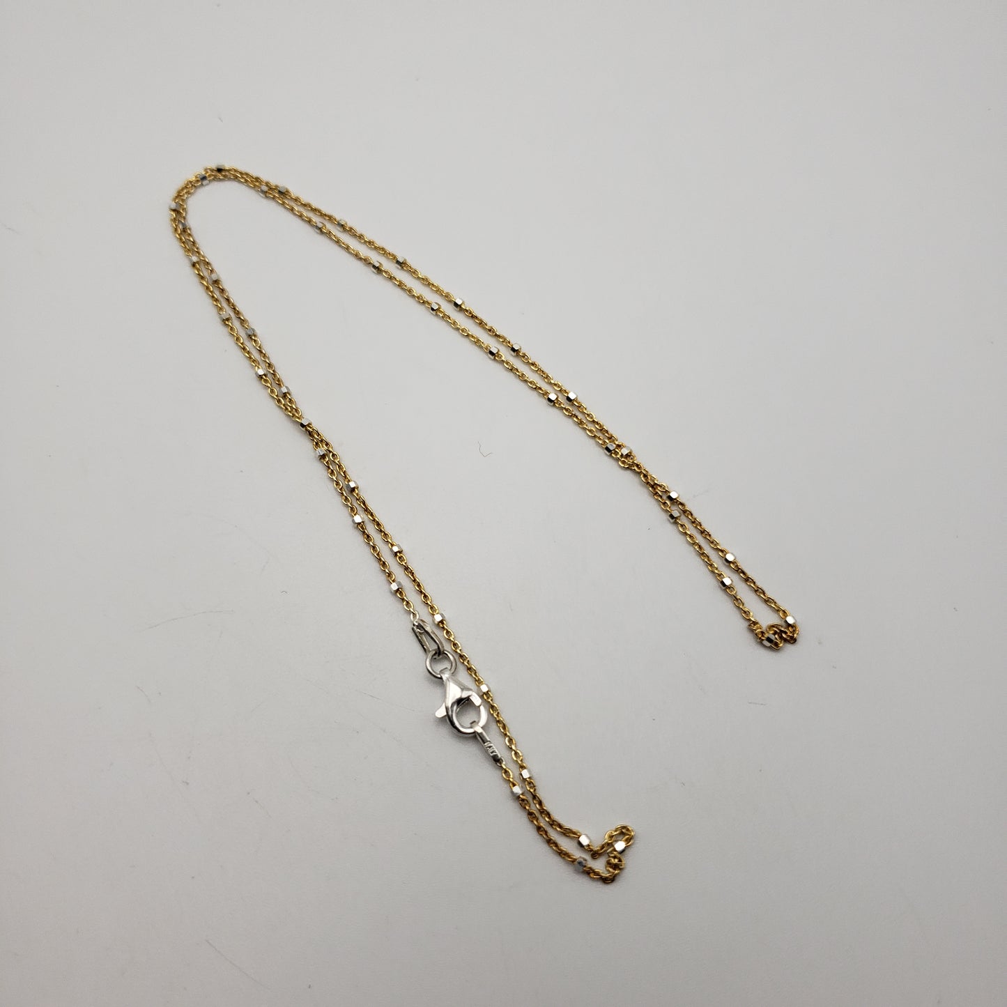 18' Vermeil 2 tone Necklace Chain