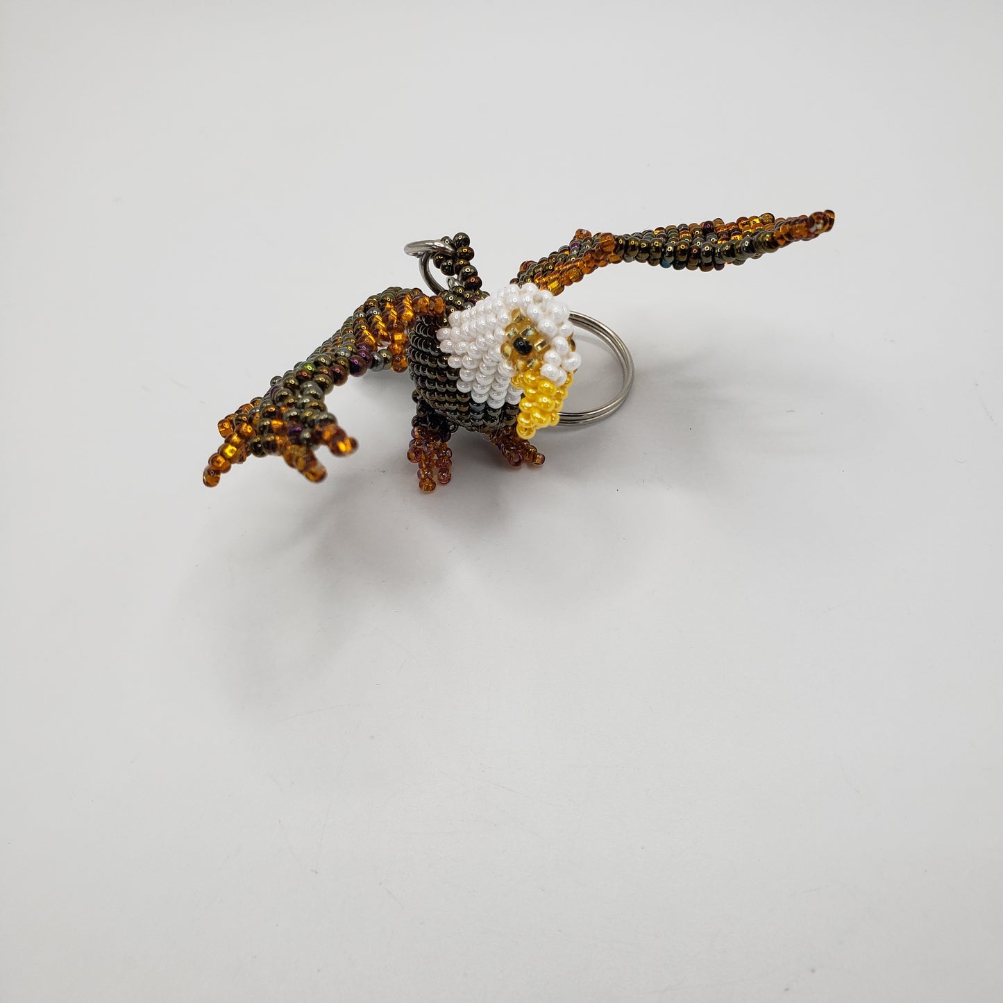 Bald Eagle Keychain Seed Bead