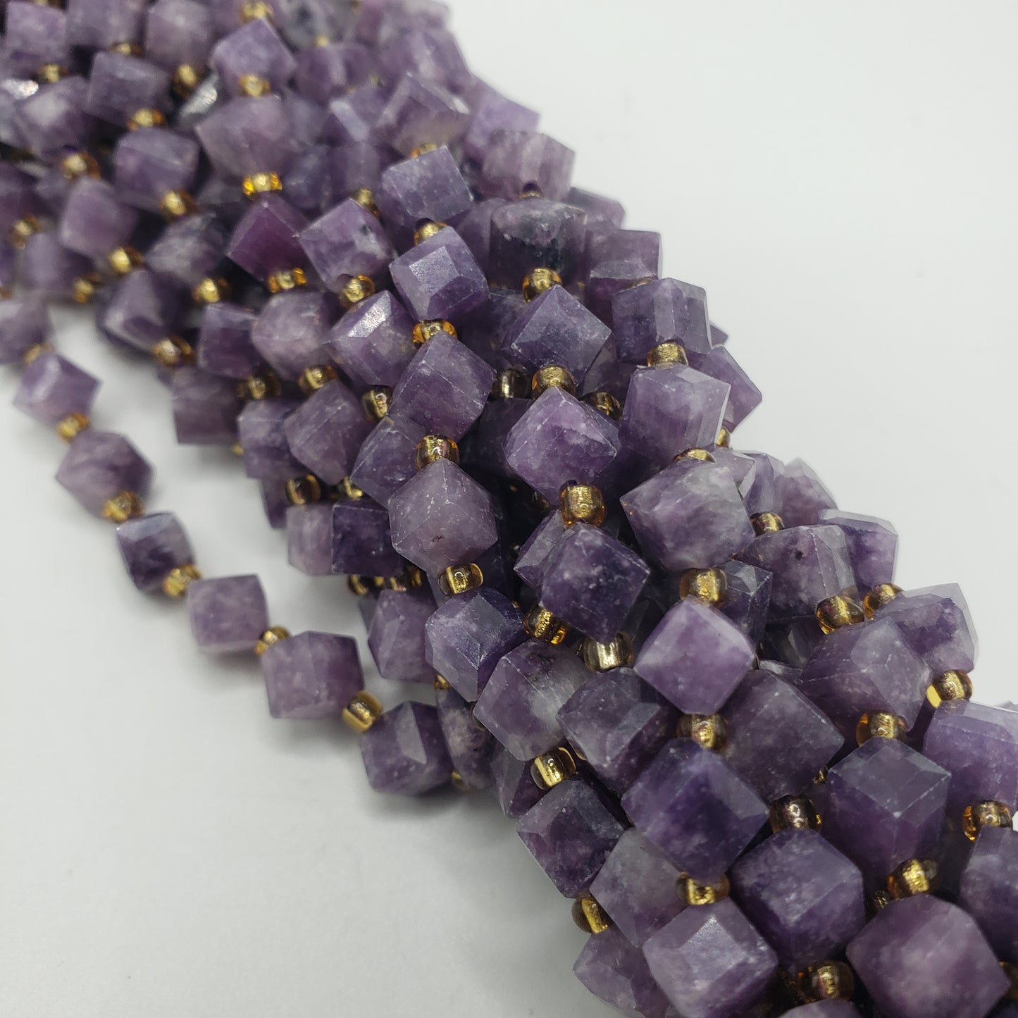 8mm Lepidolite Squares