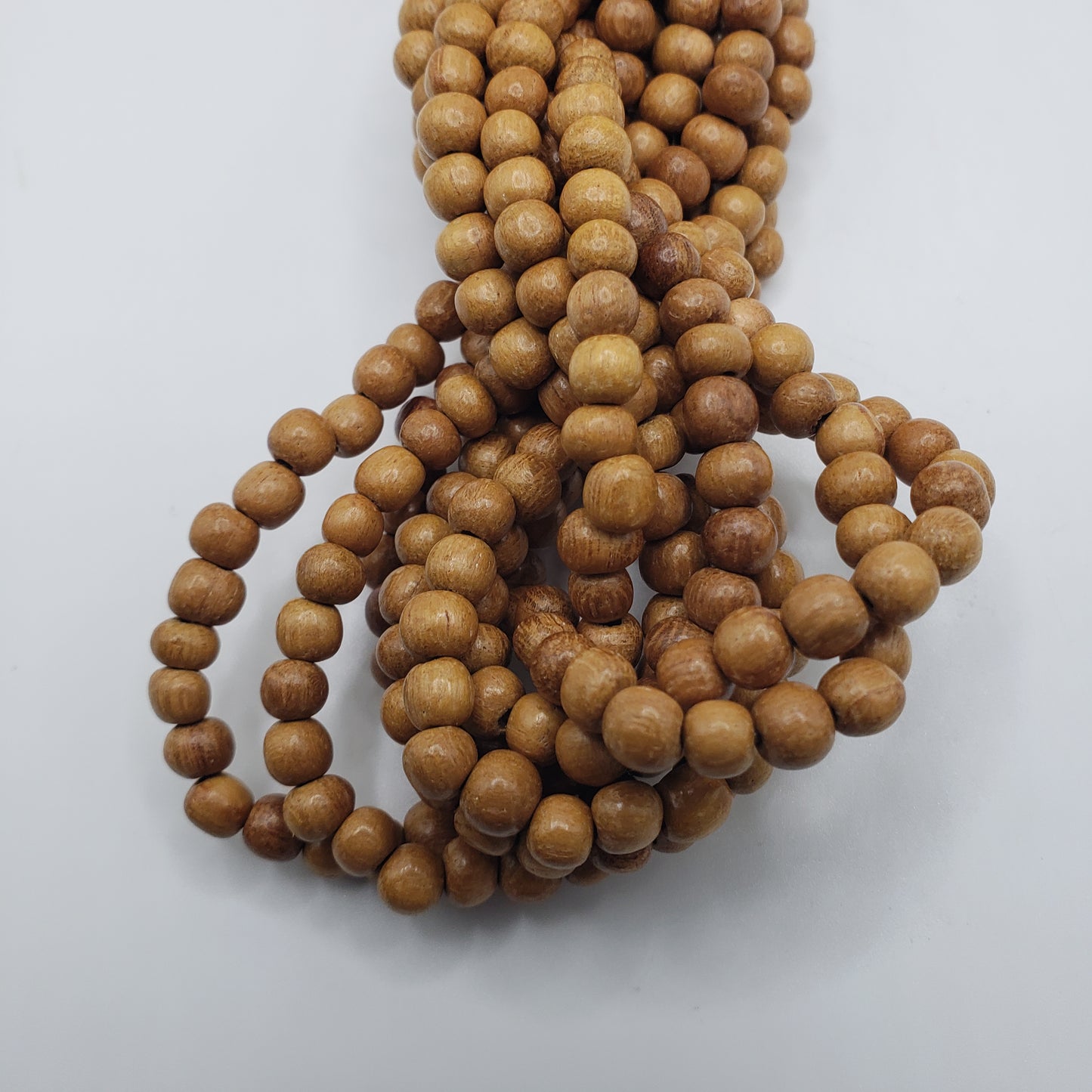 6mm Light Wood Beads