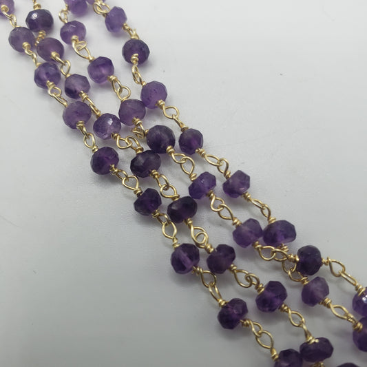 GF 4mm Amethyst Chain