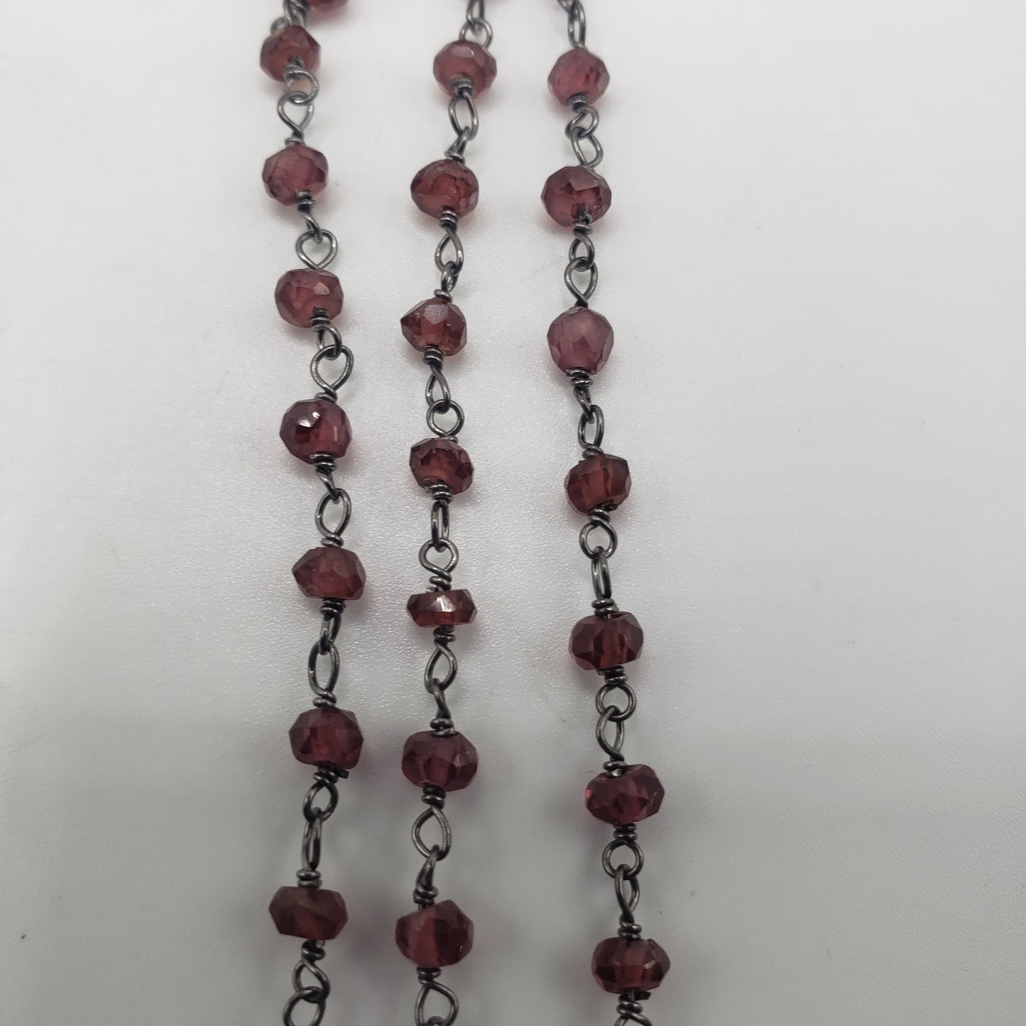 Rhodium SS 4mm Kyanite Chain