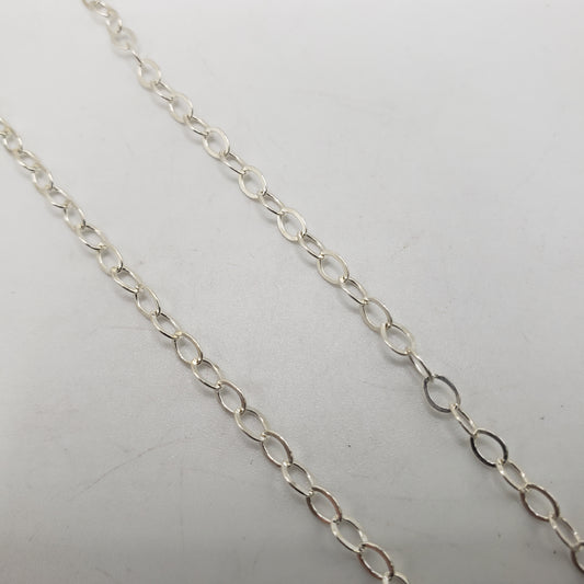 SS Small Flat Oval Link Chain