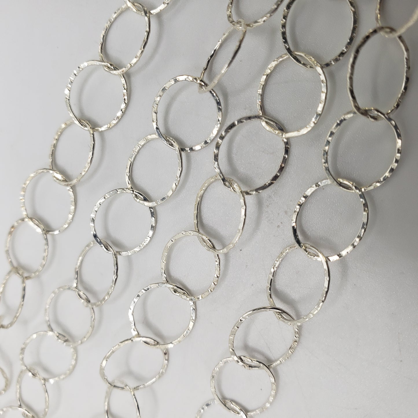 SS Diamond Cut Circle Link Chain
