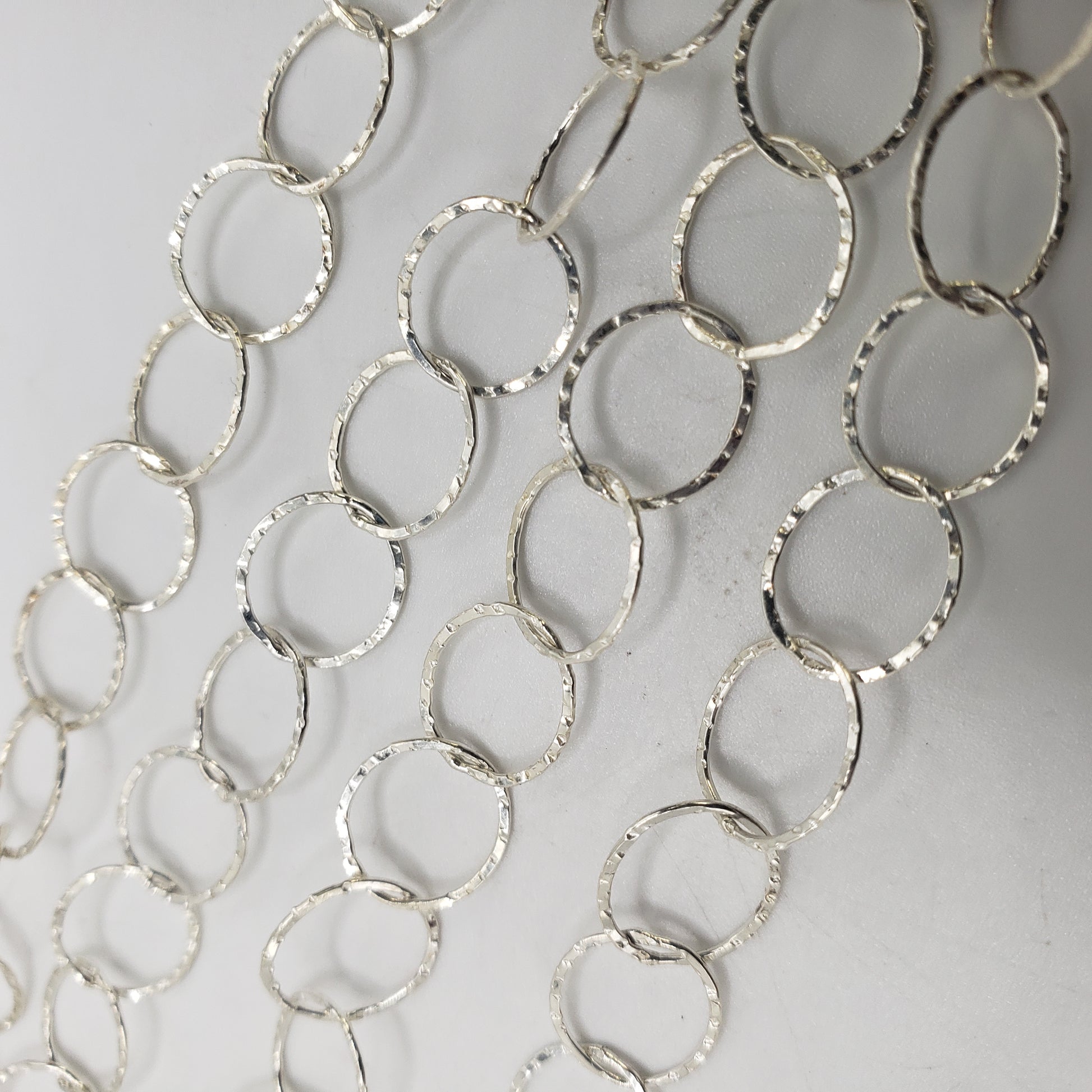 SS Diamond Cut Circle Link Chain