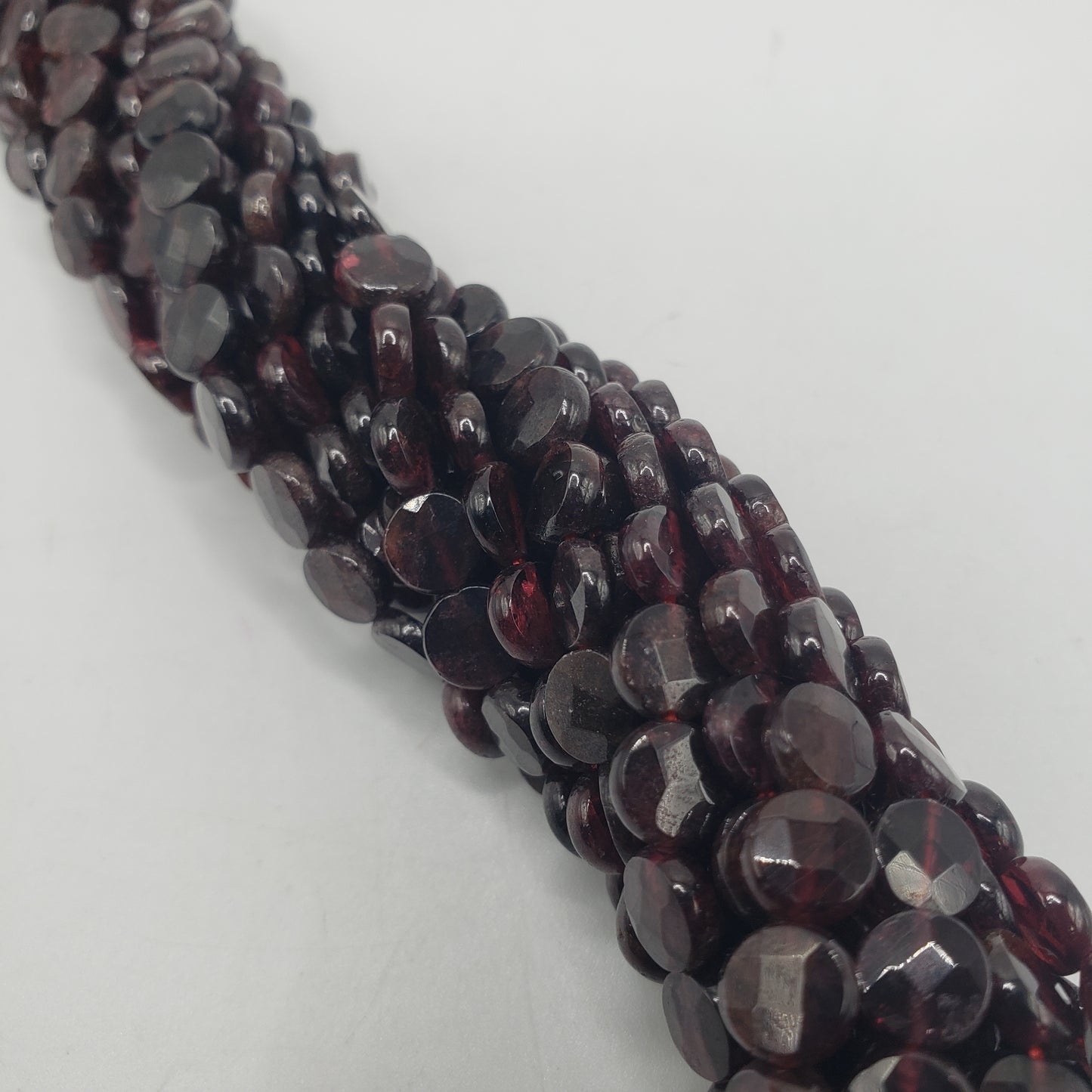 Garnet Coin Faceted