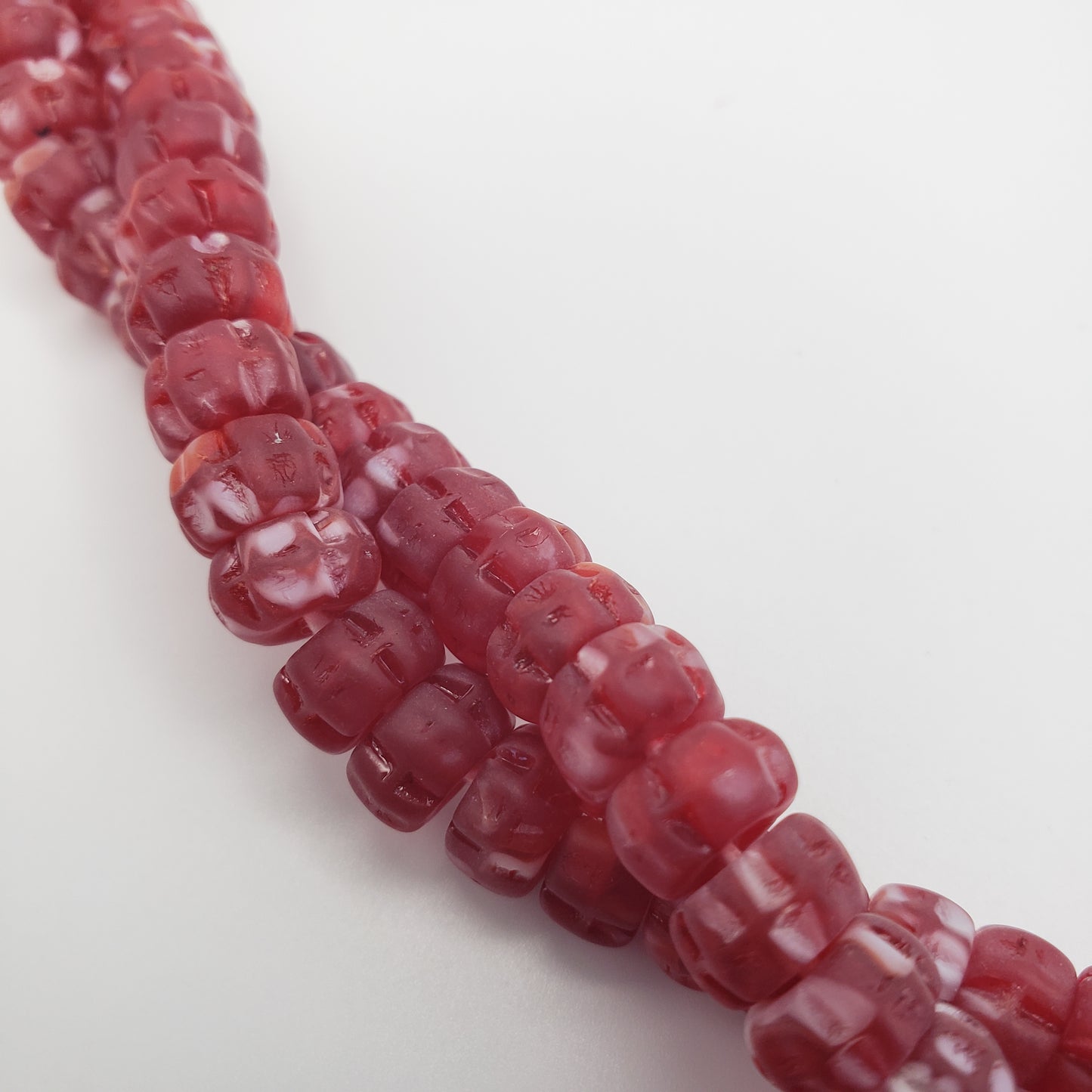 8mm Red Glass Beads