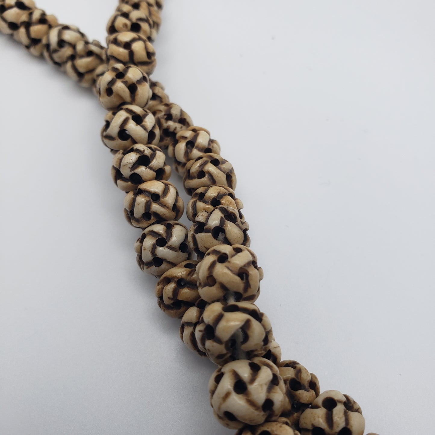 Latice Bone Mala Brown