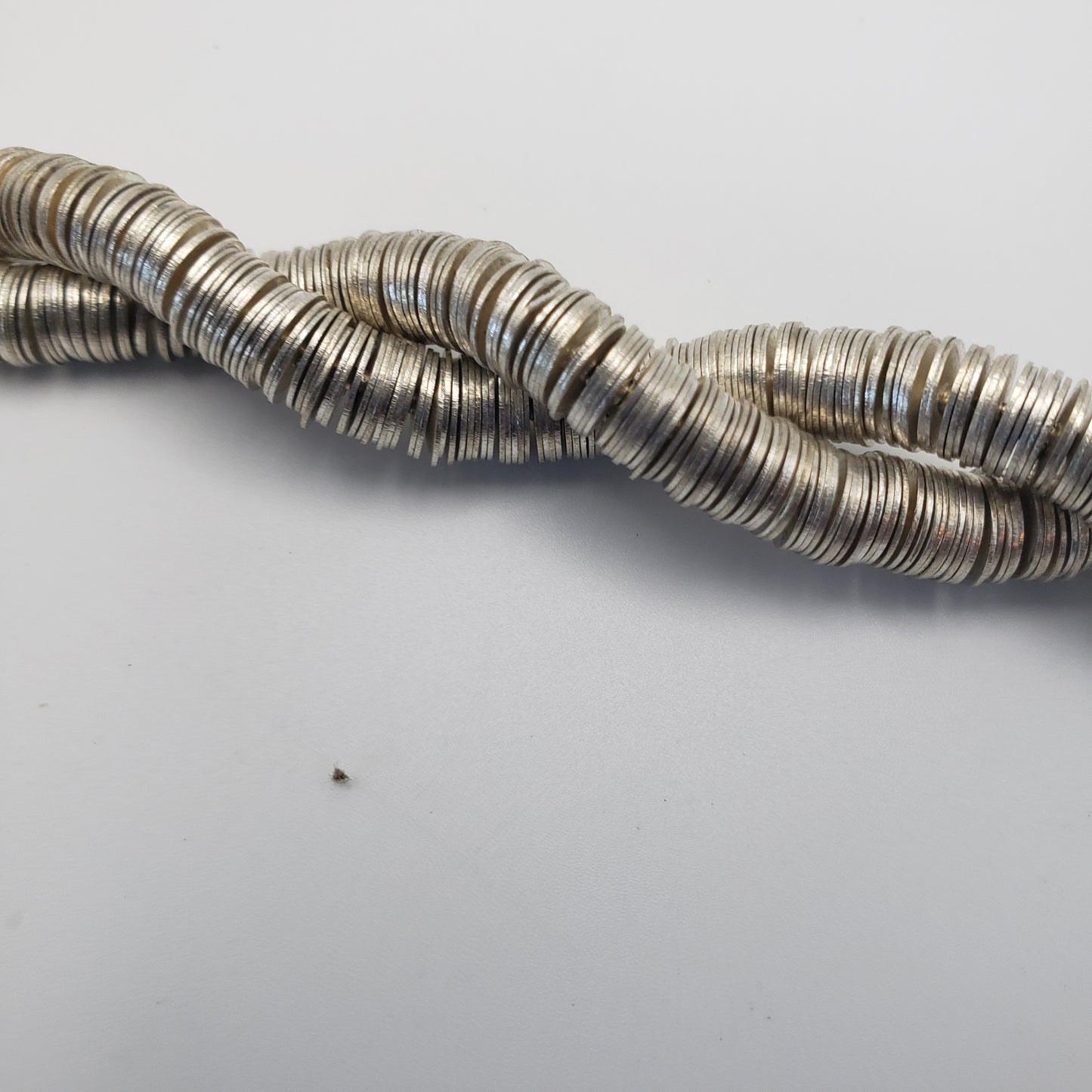 Silver Metal Flat Beads