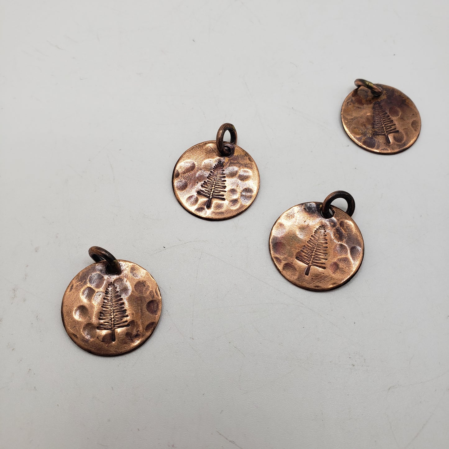 Handmade Pinetree Stamped Pendant