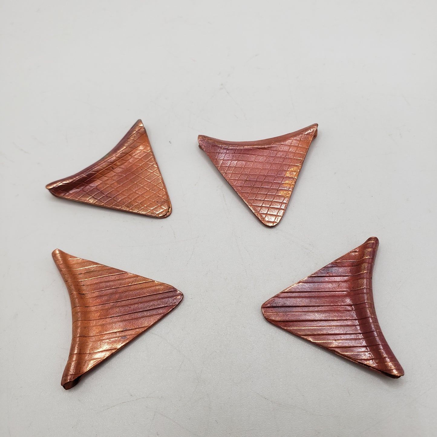 Handmade Copper Triangle Bead