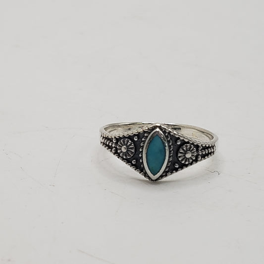 SS Turquoise Ring 18.99