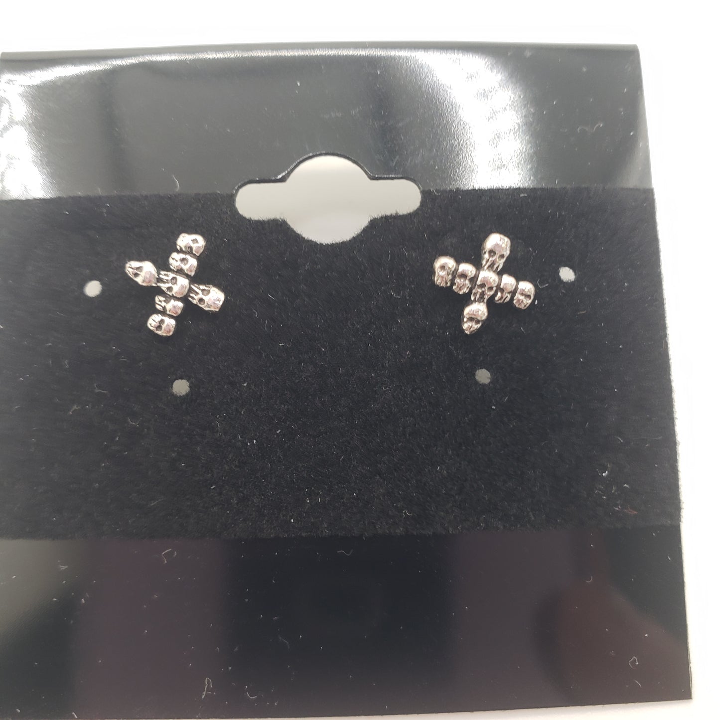 SS Skull Cross Stud Earrings 7.99