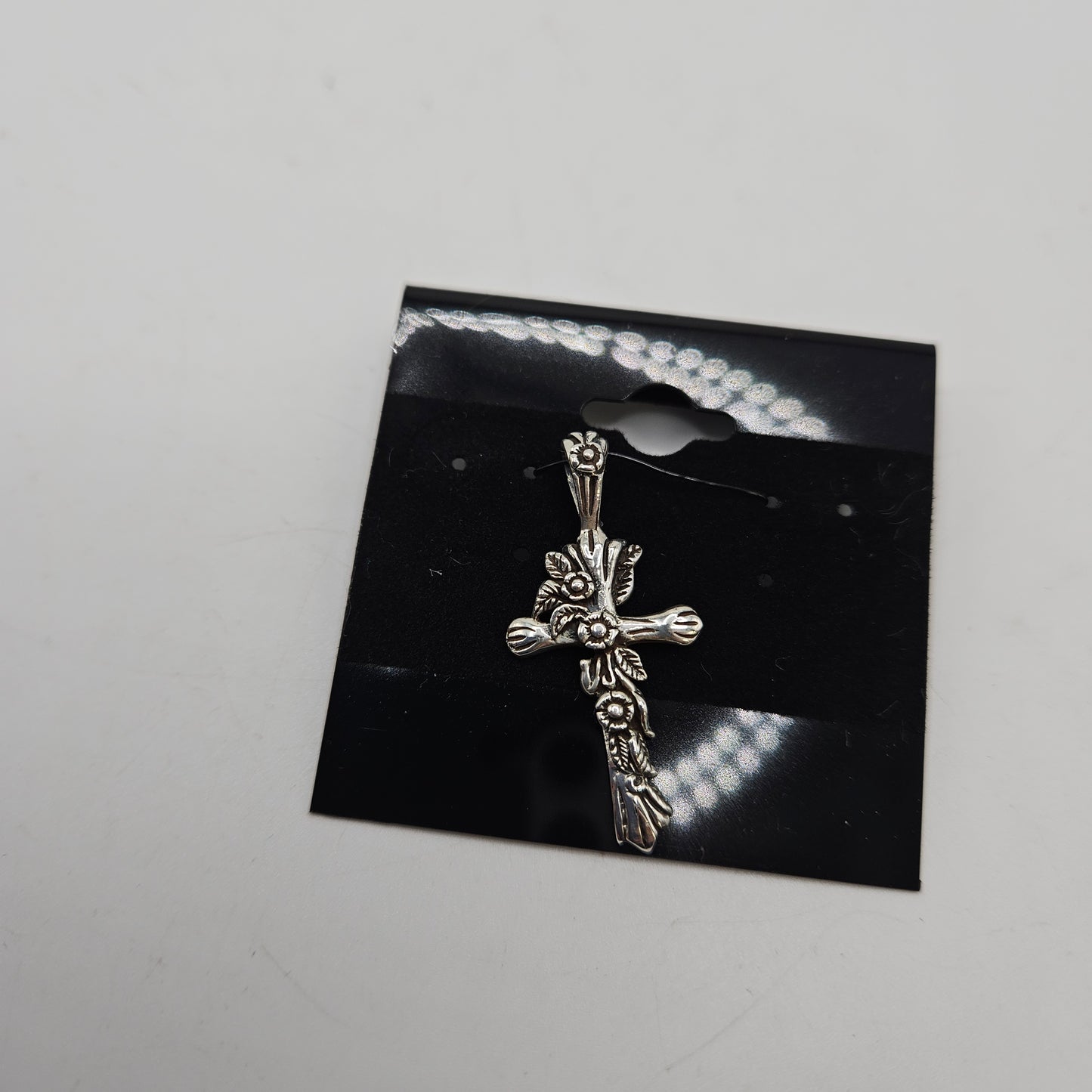 SS Rose on Cross Pendant 21.99